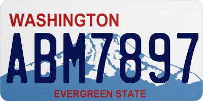 WA license plate ABM7897