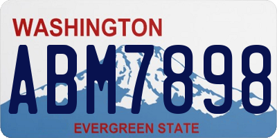 WA license plate ABM7898