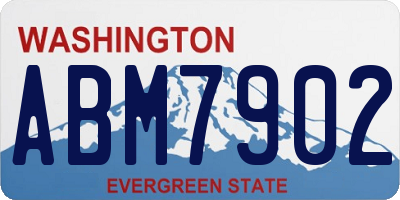 WA license plate ABM7902