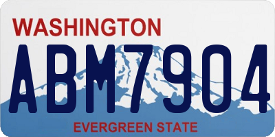 WA license plate ABM7904