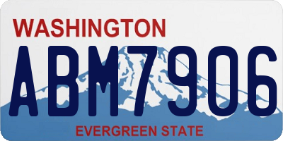 WA license plate ABM7906