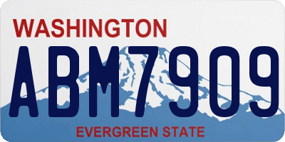 WA license plate ABM7909