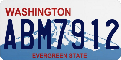 WA license plate ABM7912