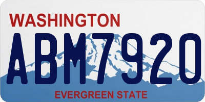WA license plate ABM7920