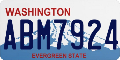 WA license plate ABM7924