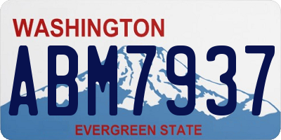 WA license plate ABM7937