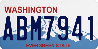 WA license plate ABM7941