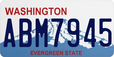 WA license plate ABM7945