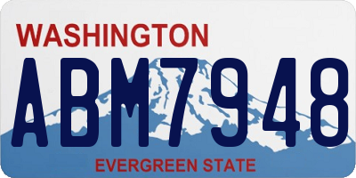 WA license plate ABM7948