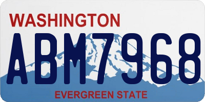 WA license plate ABM7968