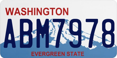 WA license plate ABM7978