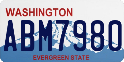 WA license plate ABM7980