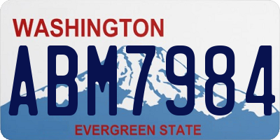WA license plate ABM7984