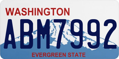 WA license plate ABM7992