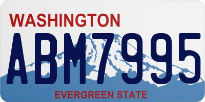 WA license plate ABM7995