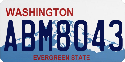 WA license plate ABM8043