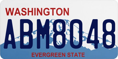 WA license plate ABM8048