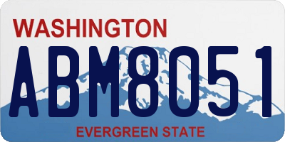 WA license plate ABM8051
