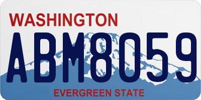 WA license plate ABM8059