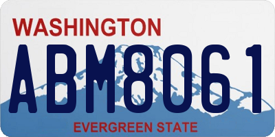 WA license plate ABM8061