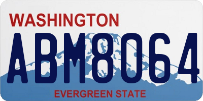 WA license plate ABM8064