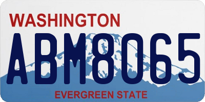 WA license plate ABM8065