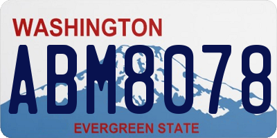 WA license plate ABM8078