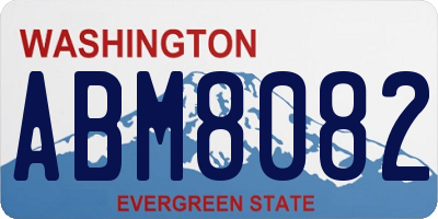WA license plate ABM8082
