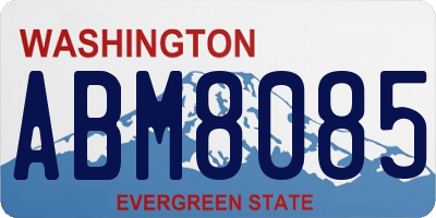 WA license plate ABM8085