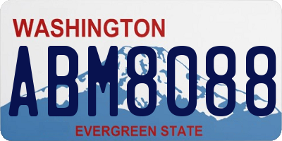 WA license plate ABM8088