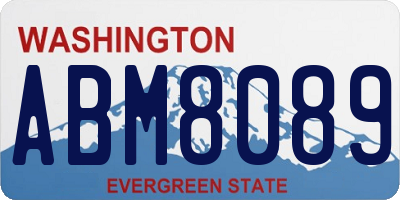 WA license plate ABM8089