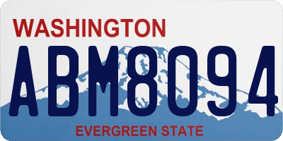WA license plate ABM8094