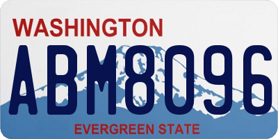 WA license plate ABM8096