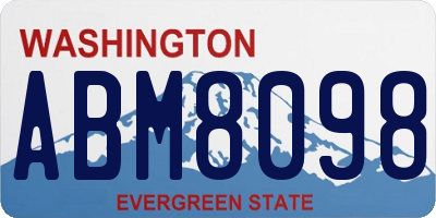 WA license plate ABM8098