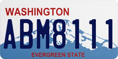 WA license plate ABM8111