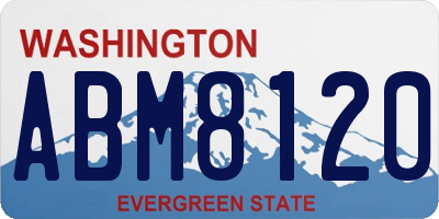 WA license plate ABM8120