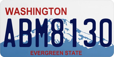 WA license plate ABM8130