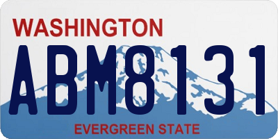 WA license plate ABM8131