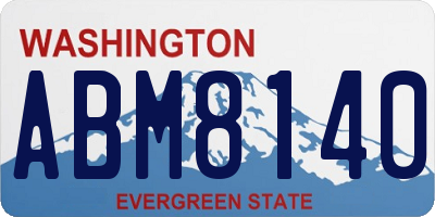WA license plate ABM8140