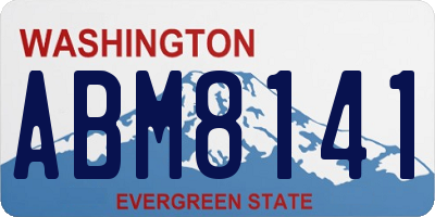 WA license plate ABM8141