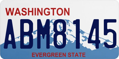 WA license plate ABM8145