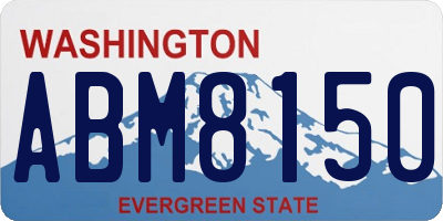 WA license plate ABM8150