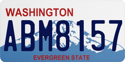 WA license plate ABM8157