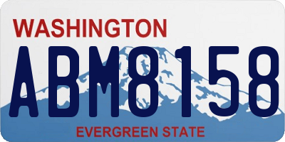 WA license plate ABM8158