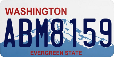 WA license plate ABM8159
