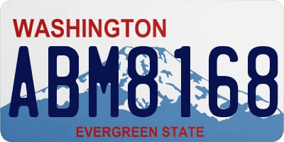 WA license plate ABM8168