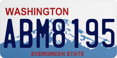 WA license plate ABM8195