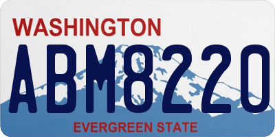 WA license plate ABM8220