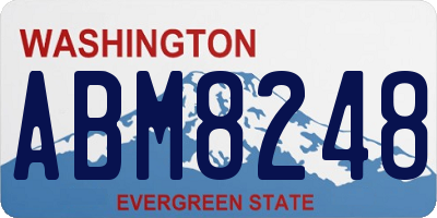 WA license plate ABM8248