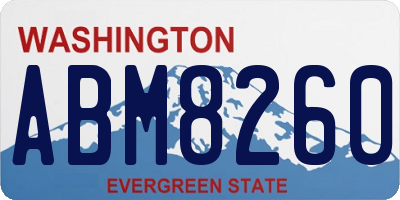 WA license plate ABM8260